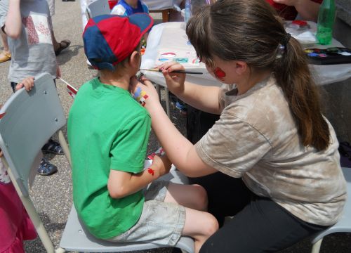It wouldn't be Canada Day without face painting.