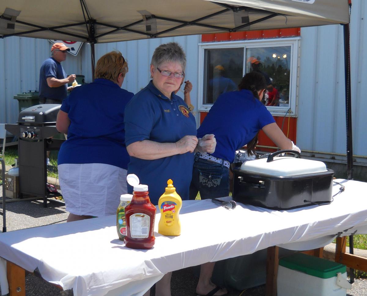 Lions Club getting ready to serve up some hotdogs
